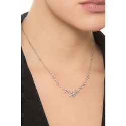 Design diamonds necklace in white gold 18k 2