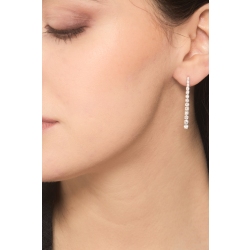 Pendientes tenis en oro blanco con diamantes de 3.5 ct 2