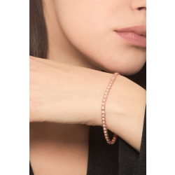 Pulsera Tennis Oro Rosa 18k con diamantes engastados  2