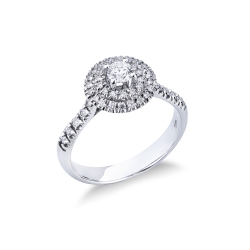 Diamantring aus 18 K Weißgold