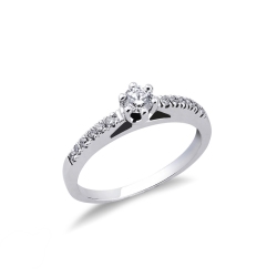 Antragsring Diamanten Weißgold 750