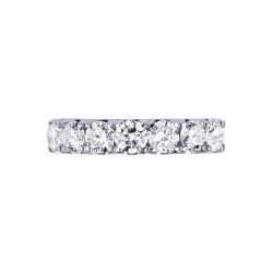 White gold 18k 7 stones diamond half eternity ring 1,80 ct 2