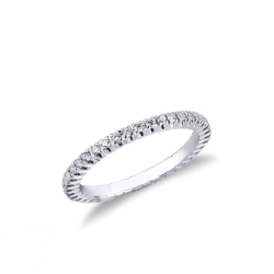 White gold 18k eternity ring with diamonds 0,01 ct