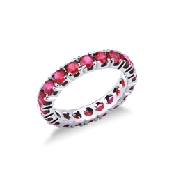 White gold 18k rubies eternity ring