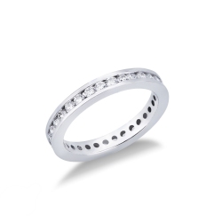 Eternity ring in white gold 18k with diamonds, ct 0.03
