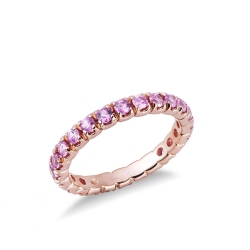 Eternity Ring Roségold 750 rosa Saphiren