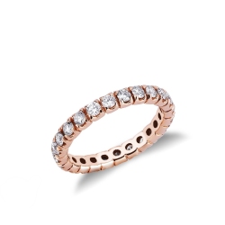Memoire Ring mit Diamanten aus Roségold 18K