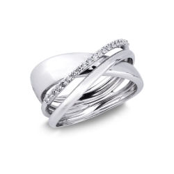 Bandring aus 18 Karat Weißgold mit Diamanten