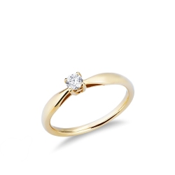 Gelbgold 18 Karat Verlobungsring 0,20 kt