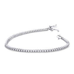 Pulsera riviere oro blanco 18k y brillantes 0,02 ct