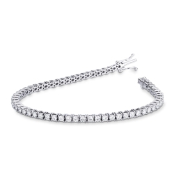 Pulsera tennis  con diamantes en oro blanco 750
