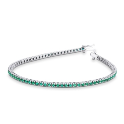 Tennis bracelet with emeralds 