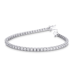 Bracelet tennis en or blanc 18k et diamants blancs