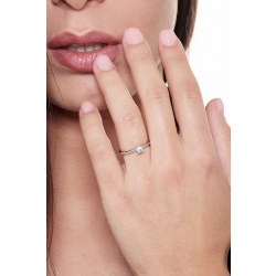 Solitaire solitaire avec diamant de 0.20 ct et or blanc 18k 2