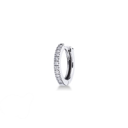 Diamond single hoop earring