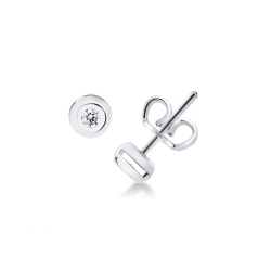 Diamant-Ohrstecker aus Weißgold 18k