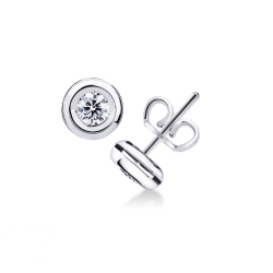 Pendientes mujer oro blanco 750 y diamantes 0,60 quilates