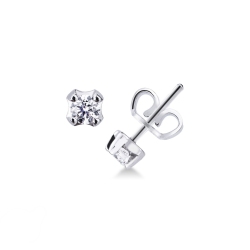 White gold 18k diamond stud earrings 