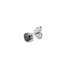 Black diamond single stud man earring