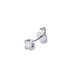 18k white gold diamond single stud earring