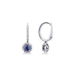 Elegante Saphir und Diamant Ohrringe 