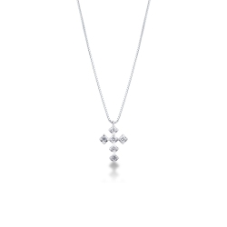 Fancy diamond cross pendant