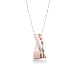 Halskette Roségold Weißgold mit Diamanten