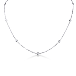 White gold 18k necklace with diamonds
