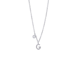 Letter G pendant with diamonds 