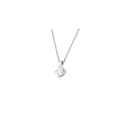 Collier pendentif en or blanc avec diamant 0.10 ct 2