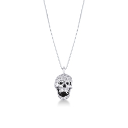 Collares y Colgantes calaveras Blanco y Diamante