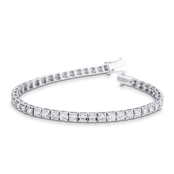 Pulsera de tenis con diamantes en oro blanco 18 kilates