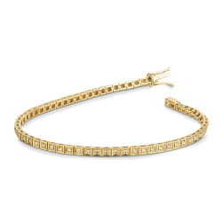 Gelbgold 750 Tennisarmband mit Diamanten