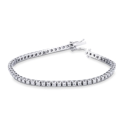 Pulsera riviere con diamantes en oro blanco 18kt