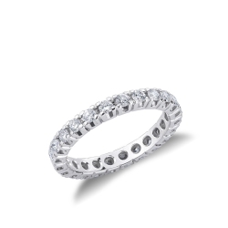 Eternity ring in white gold 18kt with diamonds 