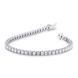 Riviere pulsera con diamantes en oro blanco 18 kilates 
