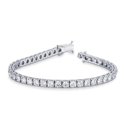 Tennis bracelet in 18k white gold with diamonds