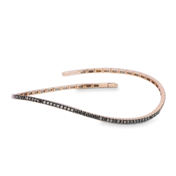 Roségold 18K Armband mit schwarzen Diamanten