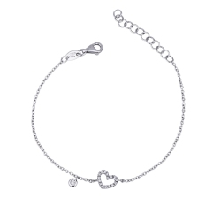 Armband Damen mit Herz aus Diamanten