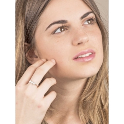 3 Diamanten Ring 750er Weißgold  2