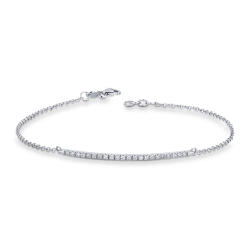 Bracelet homme diamants et or blanc 18k