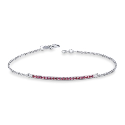 Bracelet with rubies bar