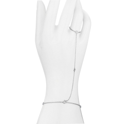 Bague-bracelet en or blanc 18k avec diamants ct. 0,05