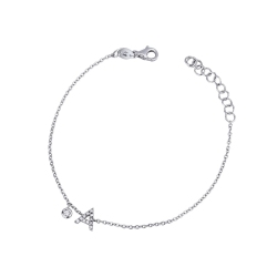 Bracelet with a initial A in diamonds