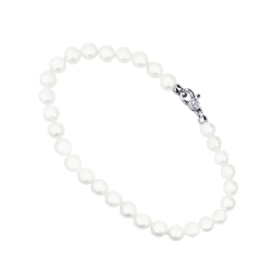 Bracelet with pearls and white gold closure