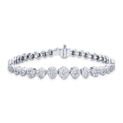 18k white gold illusion bracelet 