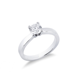 Anillo solitario lineal 4 garras diamante 0.70 ct