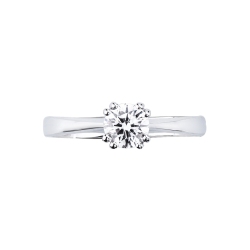 Bague solitaire en or blanc 18k avec 8 griffes et diamant 0.70 ct  2
