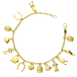 Damenarmband Gelbgold mit Charms