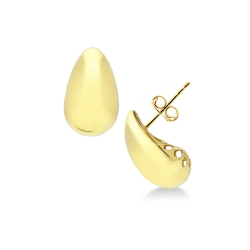 Orecchini goccia lucida in oro giallo 750